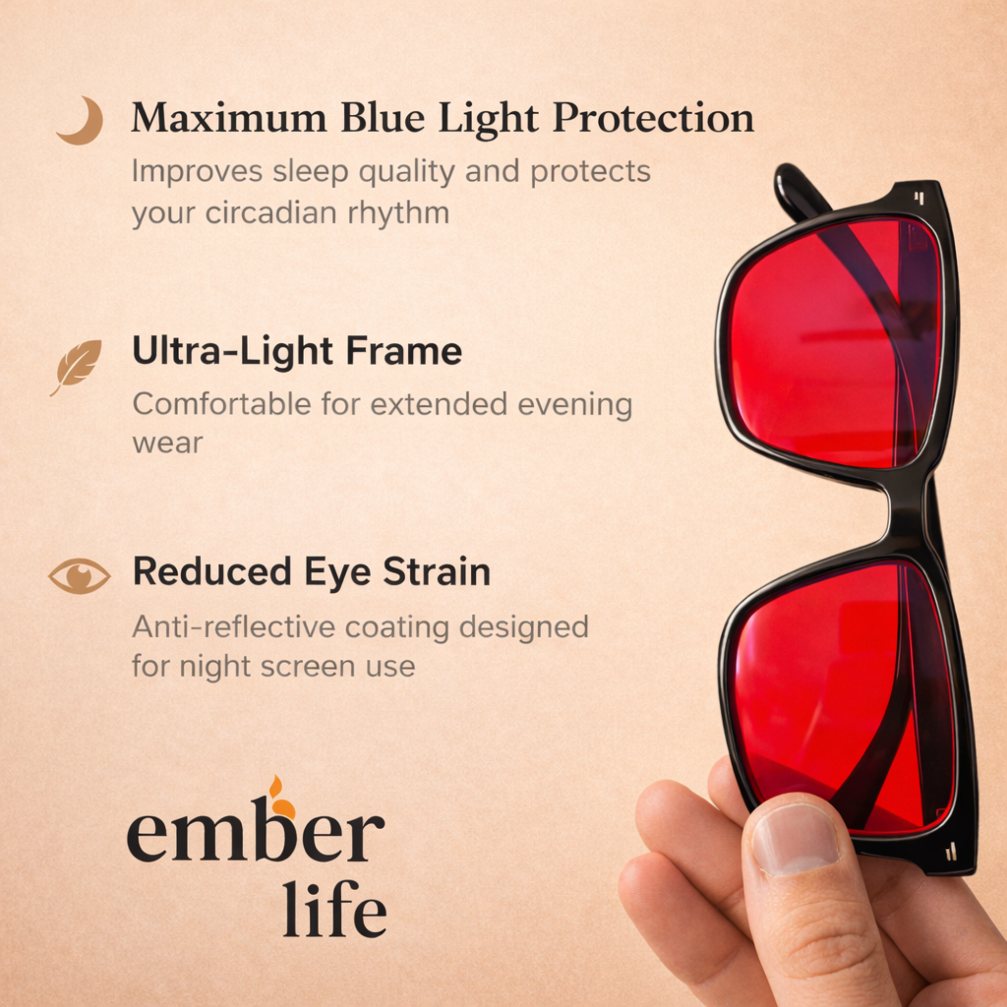 Ember Night Time Red Light Glasses